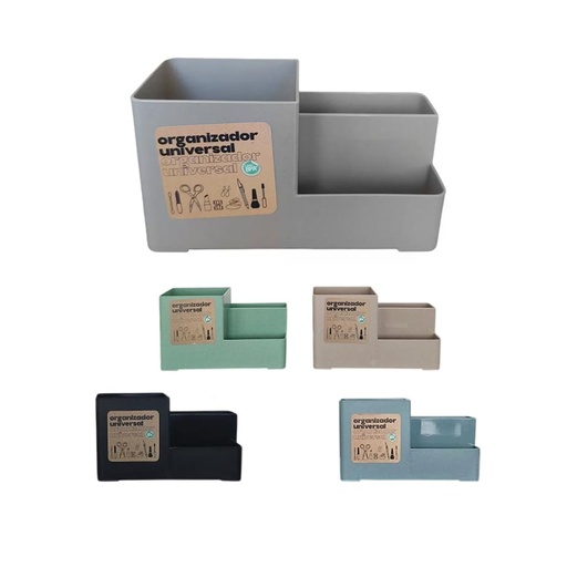 [504096] ORGANIZADOR PLASTICO PRISMA BAMBU-CLASICA 3 DIVISIONES