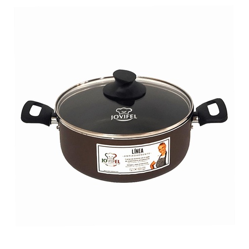 [507044] CACEROLA ANTIADHERENTE C/ ASAS BRONZE 24cm