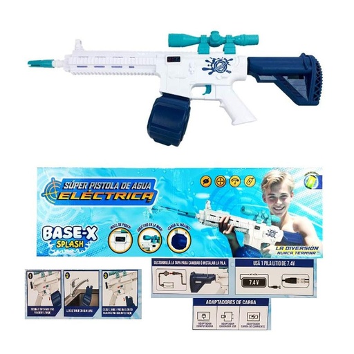 [507484] PISTOLA DE AGUA BASE-X A BATERIA 61cm e/Cj ( 8855 )