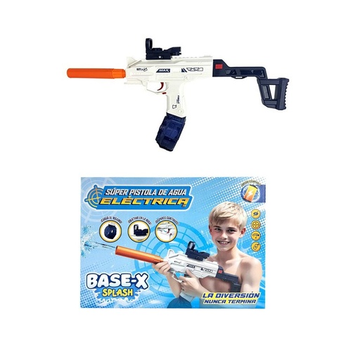 [507517] PISTOLA DE AGUA BASE-X A BATERIA 40cm C/TANQUE EXTRA e/Cj 