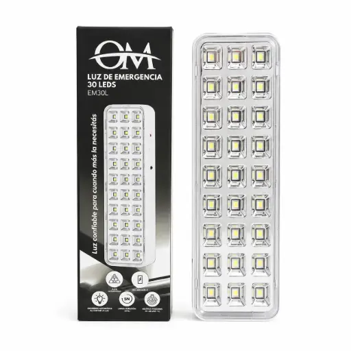 [507803] LUZ DE EMERGENCIA OM 30 LED E/ CJ ( EM30L )