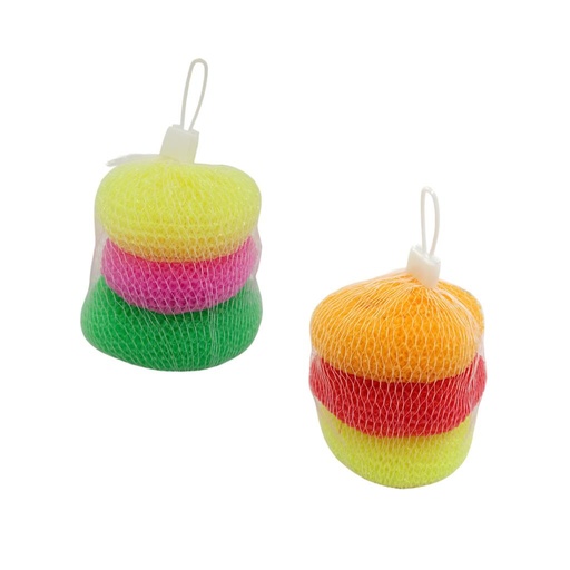 [508353] ESPONJA PLASTICA COLOR X3 E/RD ( AD299-02)