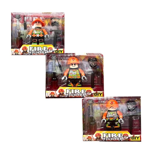 [509816] MUÑECO BOMBERO C/ ACCESORIOS ( NA201306 )