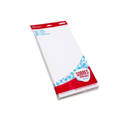 [510146] SOBRE MEDORO OFICIO INGLES OBRA 12X23.5CM 70GRS X20PZS E/BO ( 1707 )