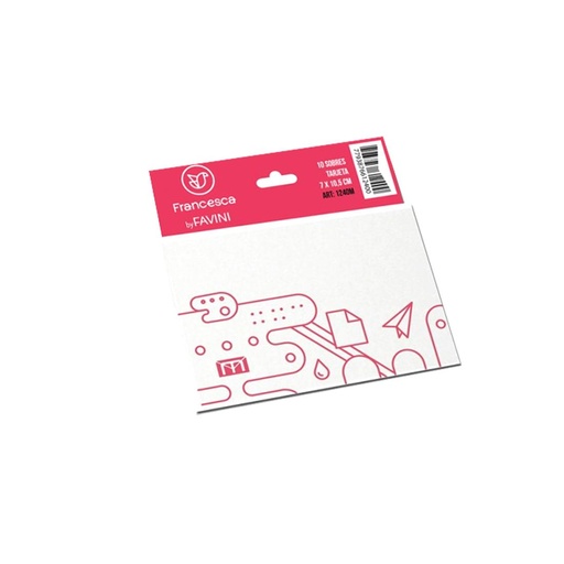 [510399] SOBRE MEDORO TARJETA BLANCO PERLADO 120GR 7X10.5CM X10 E/ BO ( 1240BP )