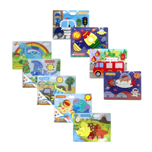 [510784] JUEGO DIDACTICO DE ENCASTRE MADERA 22cm x 17.5cm ( 54985 )