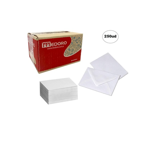 [512049] SOBRE MEDORO TARJETA OBRA 70GR 7X10.5CM X250 E/CJ ( 1240 )