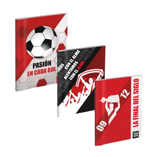 [512918] &CUADERNO PPR T/ FLEX FUTBOL 16X21CM 48HJS CUADR
