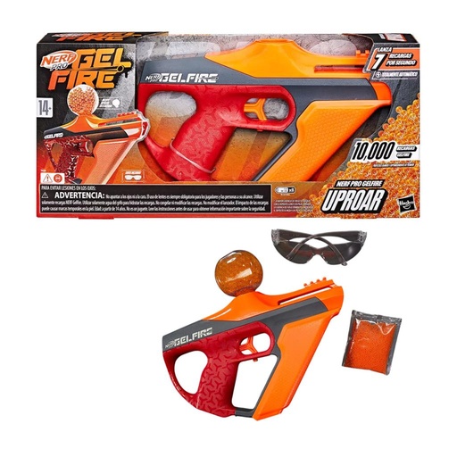 [514040] PISTOLA HIDROGEL NERF PRO UPROAR AUTOMATICA E/ CJ