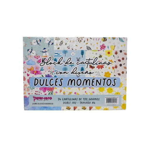 [515041] BLOCK CARTULINAS C/ DISEÑO DULCES MOMENTOS X 24HJS