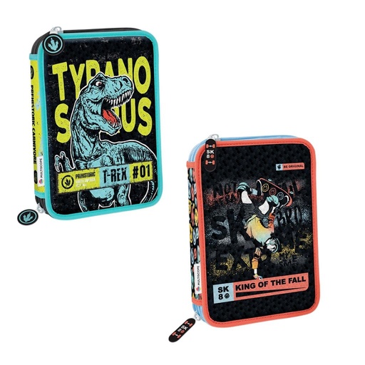 [515481] CARTUCHERA DINO SKATE MULTISCOPE 2 PISOS 