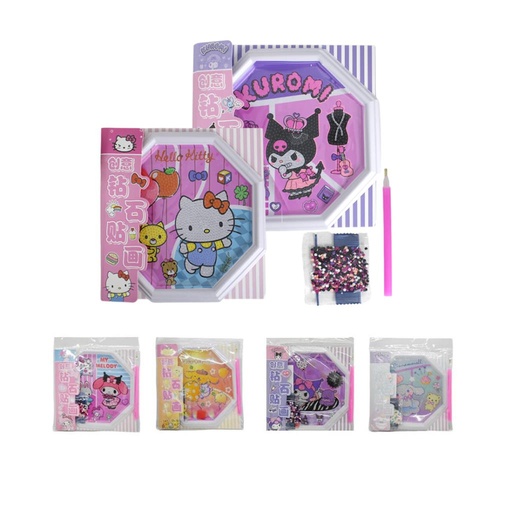 [516845] KIT PINTURA DIAMANTE C/ MARCO OCTOGONO PERSONAJES e/Bo