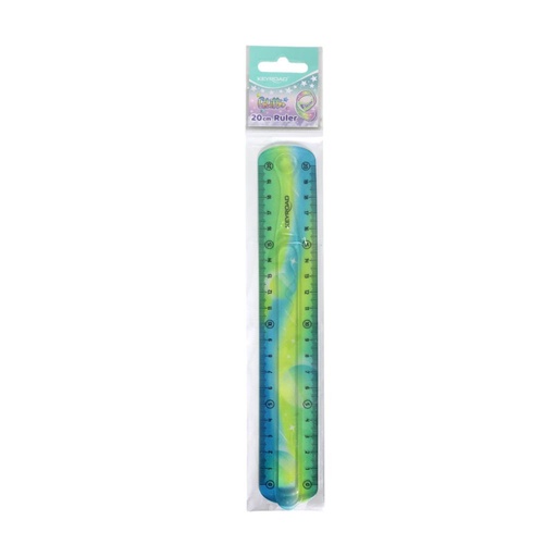 [518781] REGLA FLEXIBLE PASTEL CON GLITTER 20 CM.
