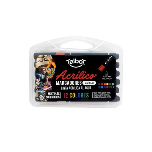 [518847] MARCADOR TALBOT ACRILICO VALIJA X12 ( 7539 )