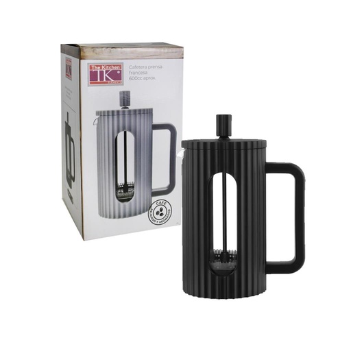 [241735] CAFETERA C/ EMBOLO Y REVESTIMIENTO PLASTICO 600cc e/Cj