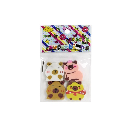 [360920] GOMA DE BORRAR CAPIBARA x4 e/Bo