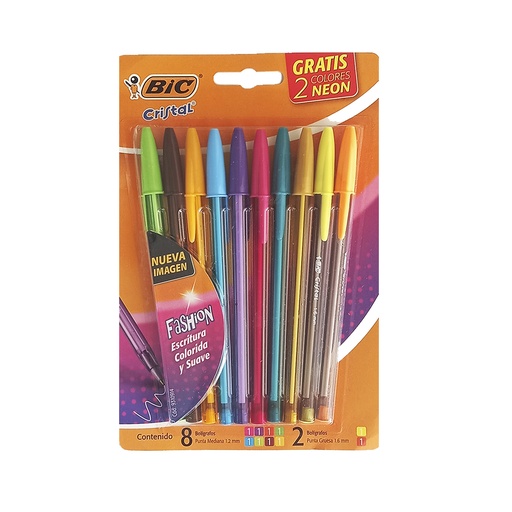 [374175] &LAPICERAS BIC CRISTAL X10 E/ BL ( 0329310913 ).