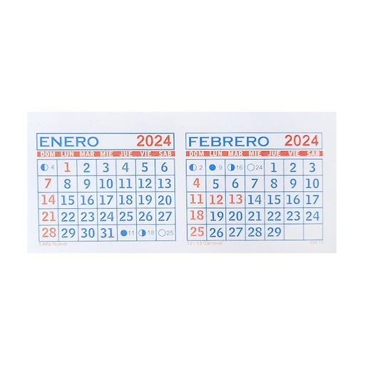 [457489] CALENDARIO MENSUAL 2026 7cm x 6cm