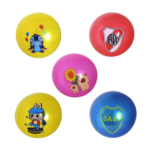 [523148] PELOTA GOMA PERSONAJES 16CM