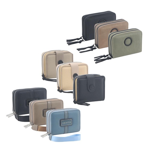 [525557] BILLETERA 2 CIERRES AMAYRA e/Bo ( 965 / 966 / 967 )