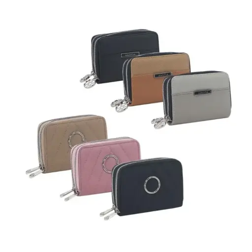 [525876] BILLETERA AMAYRA CHICA C/ 2 CIERRES e/ Bo ( 67.B1023/ 24/ 25)