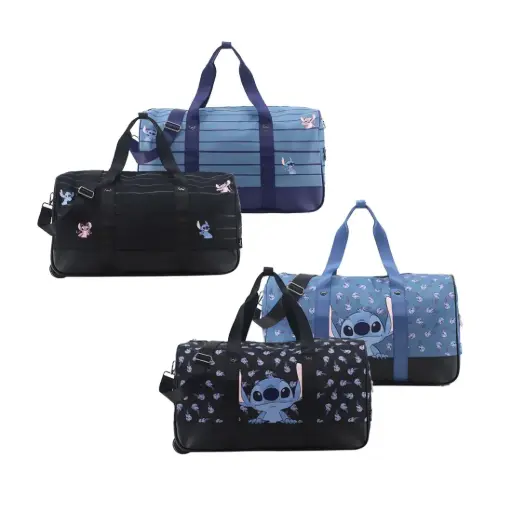[527988] BOLSO STITCH DISNEY AZUL/ NEGRO ( 73.0400012/ 73.0400013 )