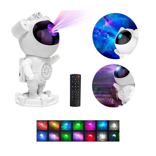 [528087] LAMPARA PROYECTOR ASTRONAUTA C/ LUZ Y SONIDO 5W 23x11cm e/Cj ( 1213 )