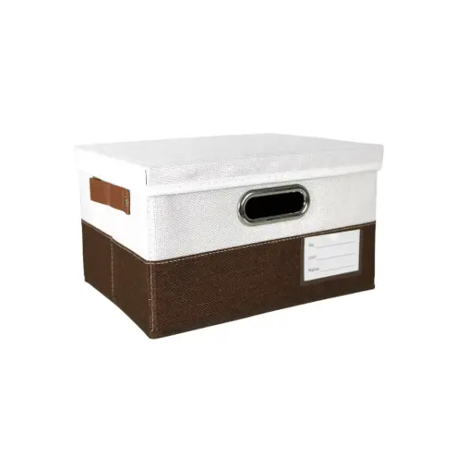 [528285] CAJA TELA PLEGABLE GRANDE C/ MANIJA 43cm x 30cm x 27cm ( ZX-91 )