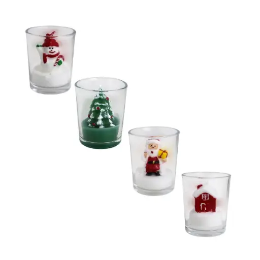 [528626] VELA NAVIDEÑA E/ VASO 6cm