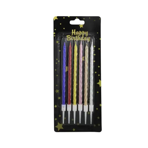 [528934] VELA DE CUMPLEAÑOS 12.5cm x6 e/Bl ( ZX-79 )