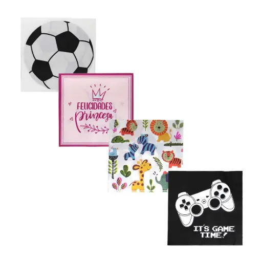 [528989] SERVILLETA TISSUE ESTAMPADA 16.5 x 16.5cm x20