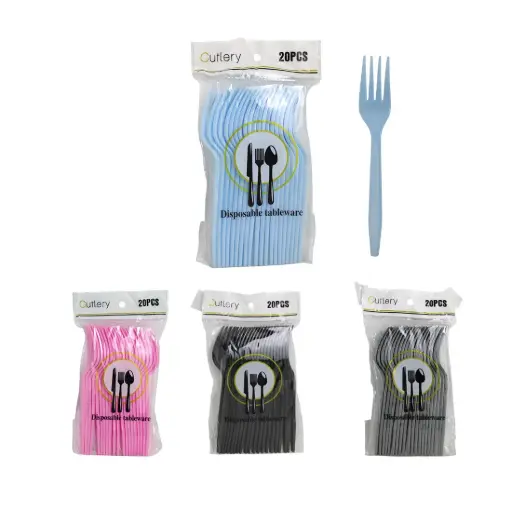 [529000] TENEDOR DESCARTABLE COLOR x20 e/Bo ( ZX-88 )