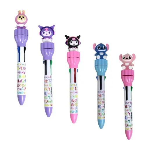 [529231] LAPICERA PERSONAJES 4 COLORES GIRATORIAS