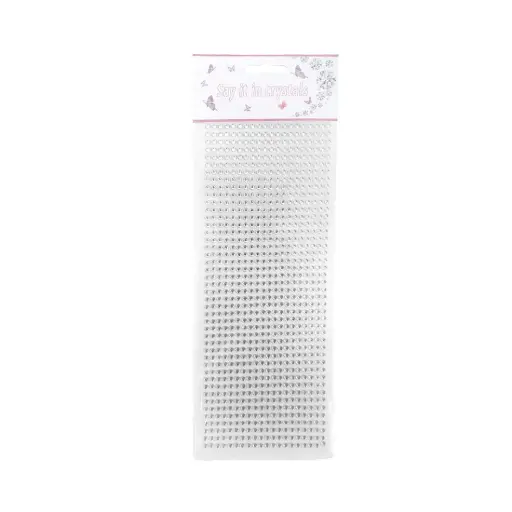 [529242] STICKERS GEMA STRASS PLATEADO 27 X 9CM E/ BO ( YJ0591 )
