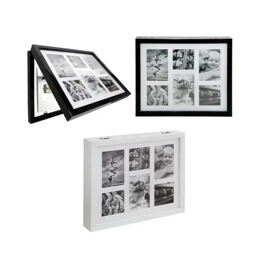 [529539] CUADRO CUBRE TAPA DE LUZ C/ BISAGRA Y FOTOS MULTIPLE x6 31x37cm ( TCL3731 )