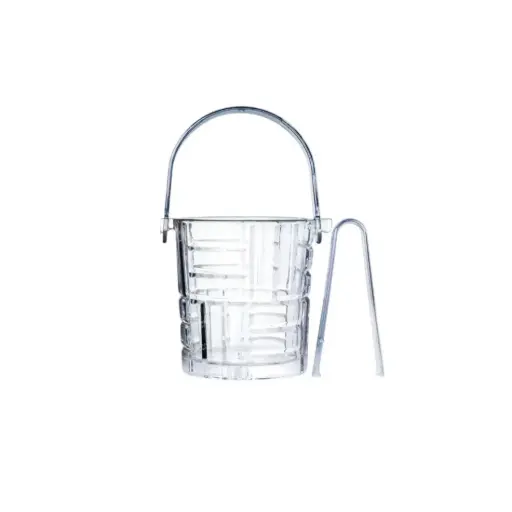 [530076] HIELERA VIDRIO C/ ASA Y PINZA DE ACRILICO 880ml ( C6357 )