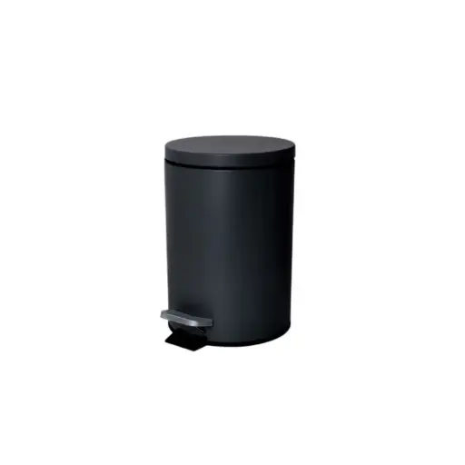 [530098] CESTO P/ RESIDUOS C/ PEDAL NEGRO MATE 3LTS ( B0012E-4170 )