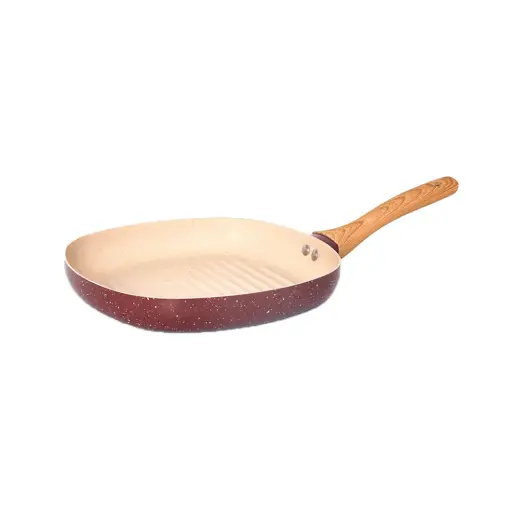 [530119] BIFERA ANTIADHERENTE FORJADO BORDO C/ MANGO MADERA 26cm 