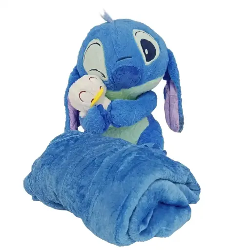 [530498] PELUCHE STITCH PATITO C/ MANTA