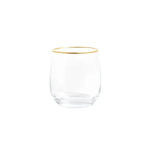 [530553] VASO VIDRIO C/ BORDE DORADO 350ml