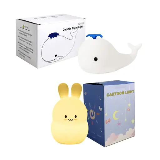[530566] LAMPARA SILICONA USB CONEJO BALLENA 16cm e/Cj ( NS388848/NS388849 )