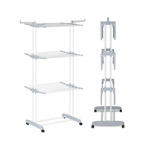 [530255] &TENDER DE ROPA VERTICAL 3 NIVELES HYTOSHY 50KG 65 X 170CM E/ CJ ( HT-0035 )