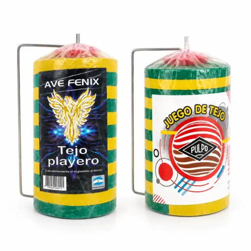 [530982] JUEGO DE TEJO FIBROFACIL PINTADO 12CM