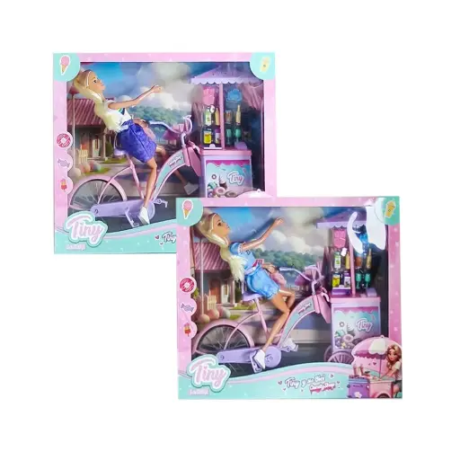 [530984] MUÑECA TINY C/ SU BICICLETA CANDY SHOP E/ CJ ( 55863 )