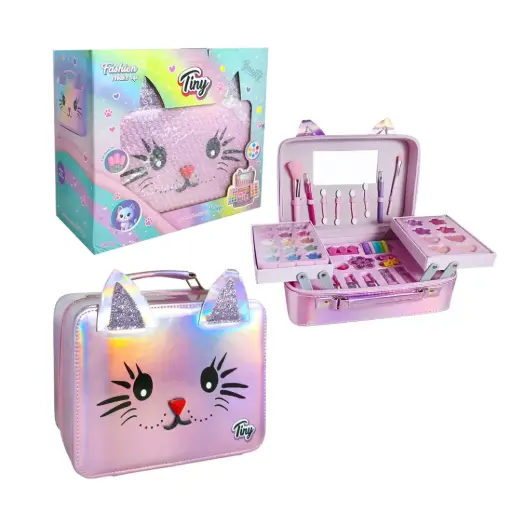 [531079] SET VALIJA DE MAQUILLAJE TINY GATITA C/ ACCESORIOS E/ CJ ( 3385 )
