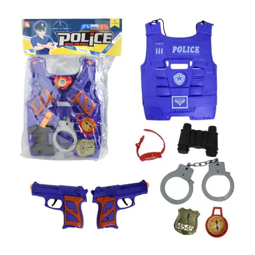 [531119] SET POLICIA x9 ACCESORIOS 10 x 15cm e/Bl ( SD22874 )
