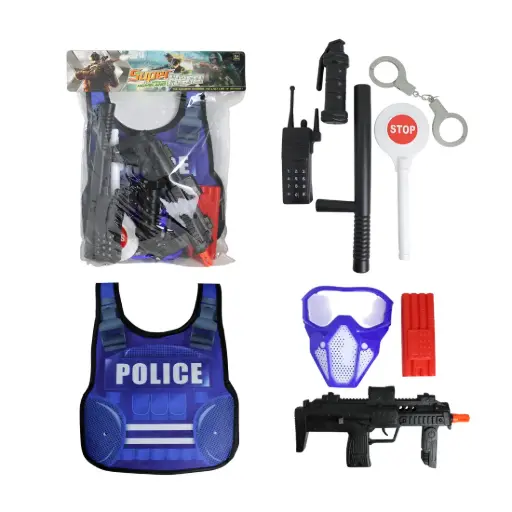 [531129] SET POLICIA C/ ACCESORIOS x8 pzs ( PK4322TR1 )