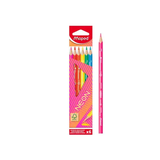 [531226] LAPICES MAPED COLOR NEON LARGO X6 E/CJ ( 831801 / FR83180100 )