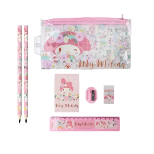 [531274] SET ESCOLAR MY MELODY 7pzs e/ ESTUCHE ( SR621 )