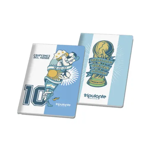 [531322] CUADERNO TRIPULANTE ARGENTINA CAMPEON 16X21CM T/BLANDA X48 RAYADO ( 02CUAD0001 )